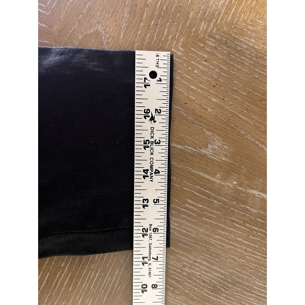 Beatriz Camacho Black Linen Pants US size 8 Straight Leg 29" Inseam Luxury Beach - Picture 13 of 13